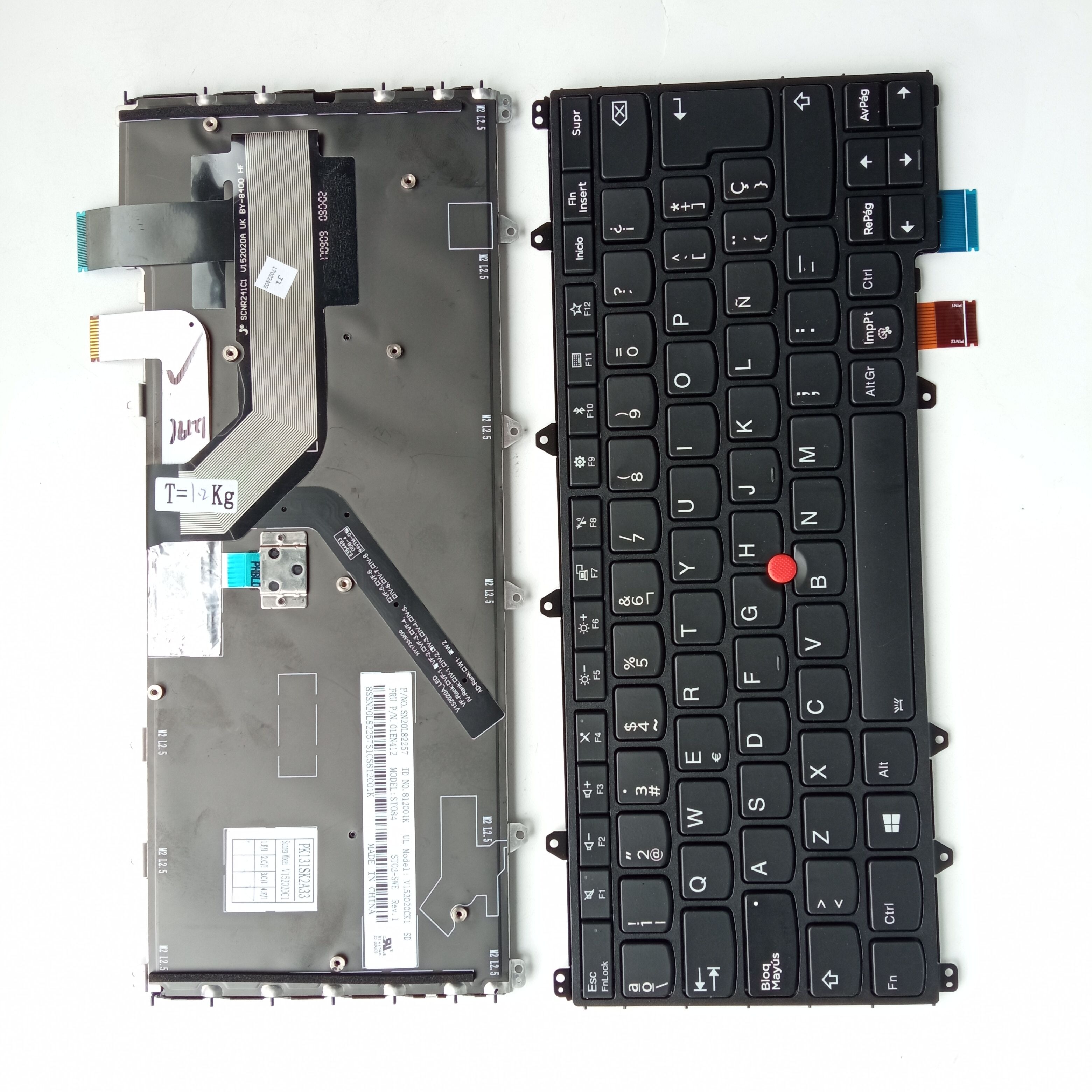 Picture of New Replacement Laptop Keyboard For IBM YOGA370 BLACK FRAME BLACK With Point Backlit (OEM) SP Layout
